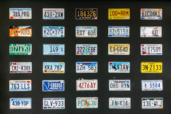 plaques d'immatriculation